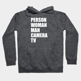 Person, Woman, Man, Camera, TV Hoodie